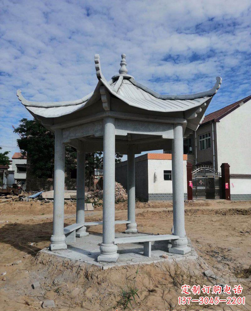 广西典雅大理石凉亭雕塑