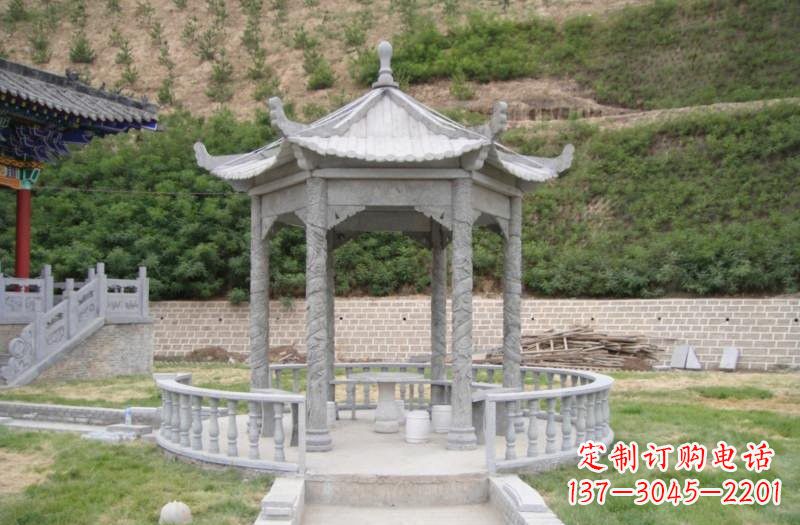 广西精美大理石凉亭雕塑