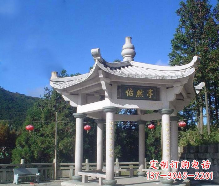 广西精美大理石凉亭雕塑