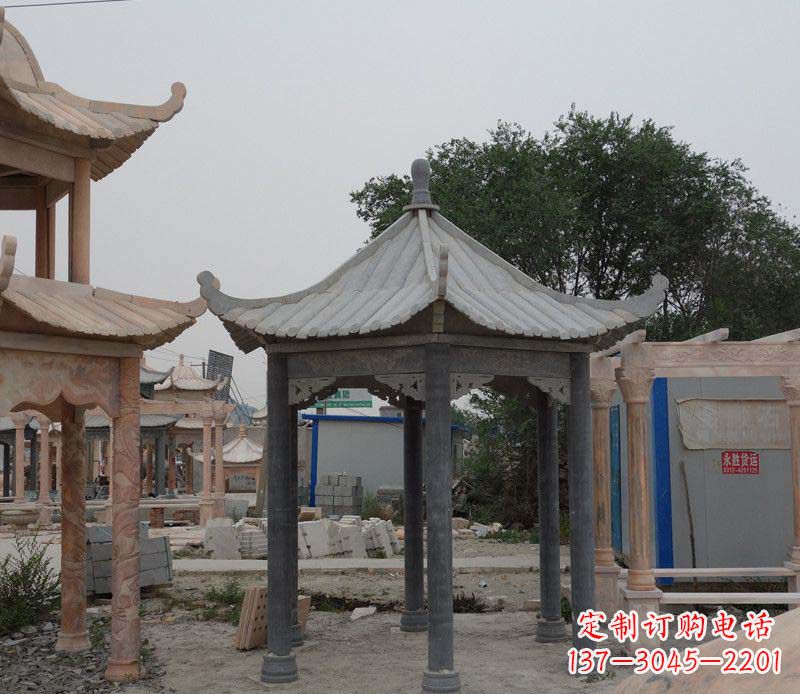 广西大理石凉亭精美石雕