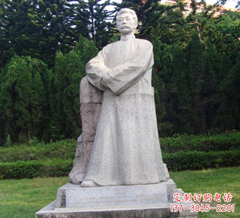 广西精美独特的鲁迅大理石雕塑