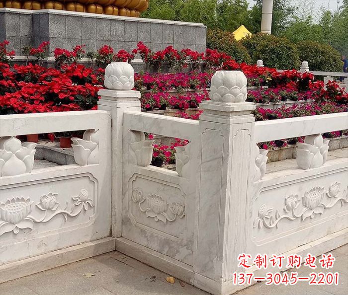 广西精美大理石旅游景区石雕栏板