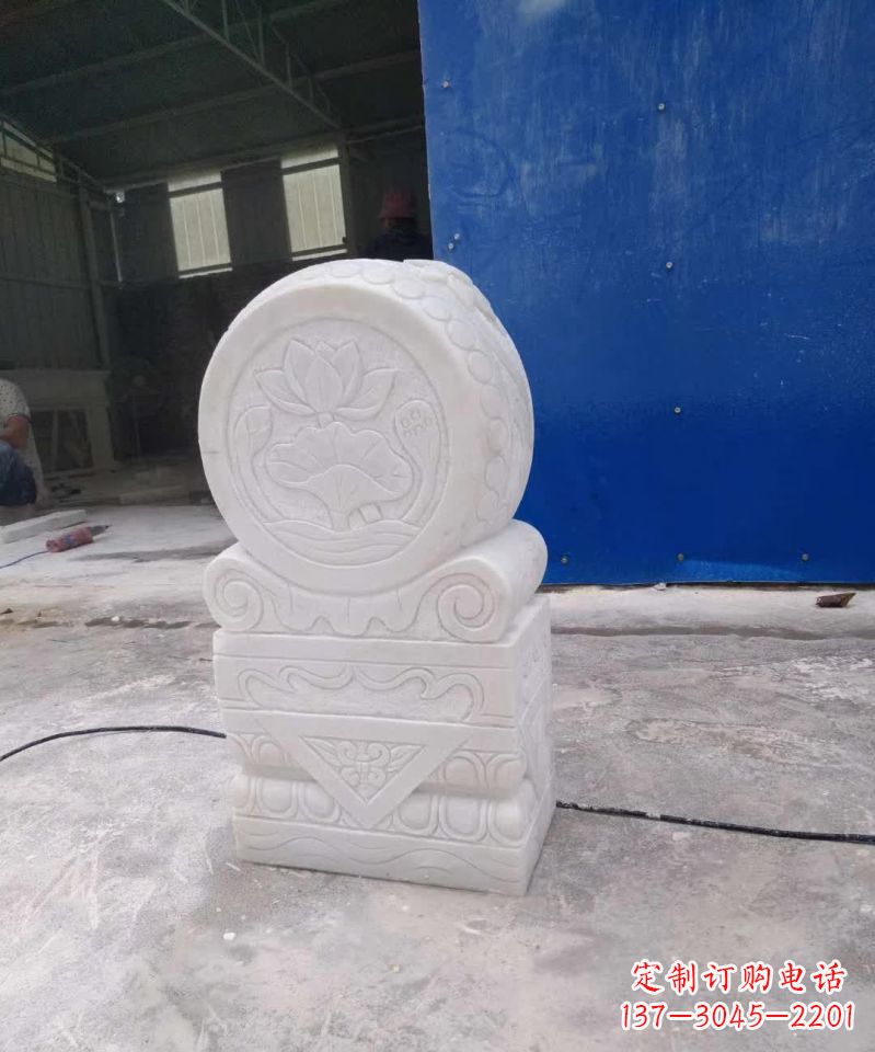 广西大理石门墩雕塑,精美而实用