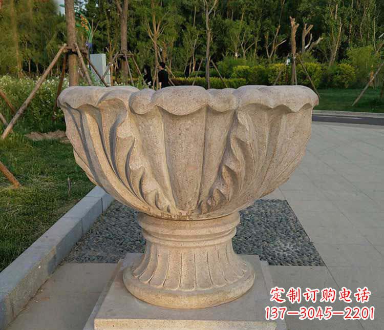 广西大理石欧式花钵雕塑
