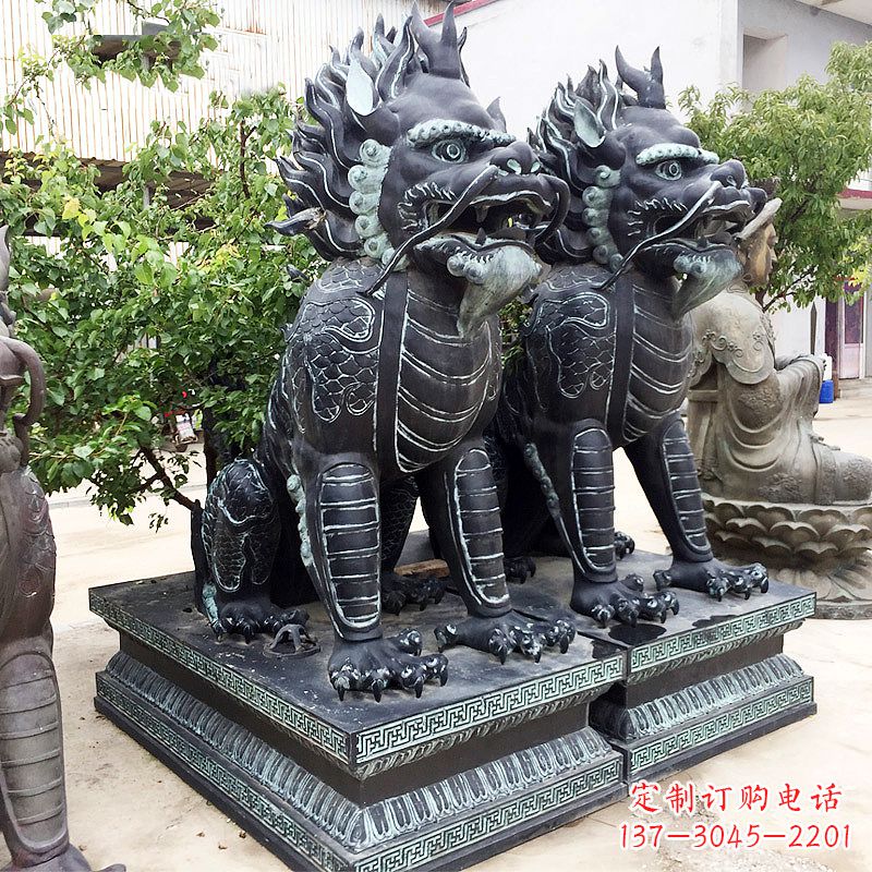 广西象征威严的大理石麒麟雕塑