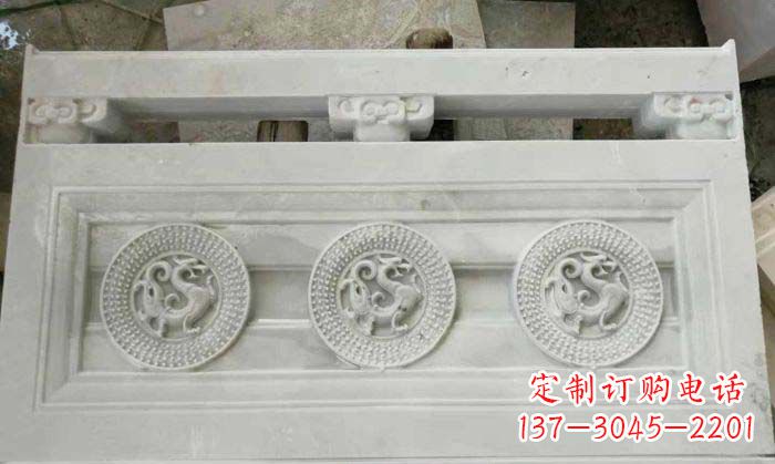 广西精美青龙石浮雕栏板雕塑