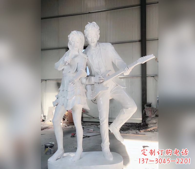 广西精美大理石吉他雕塑