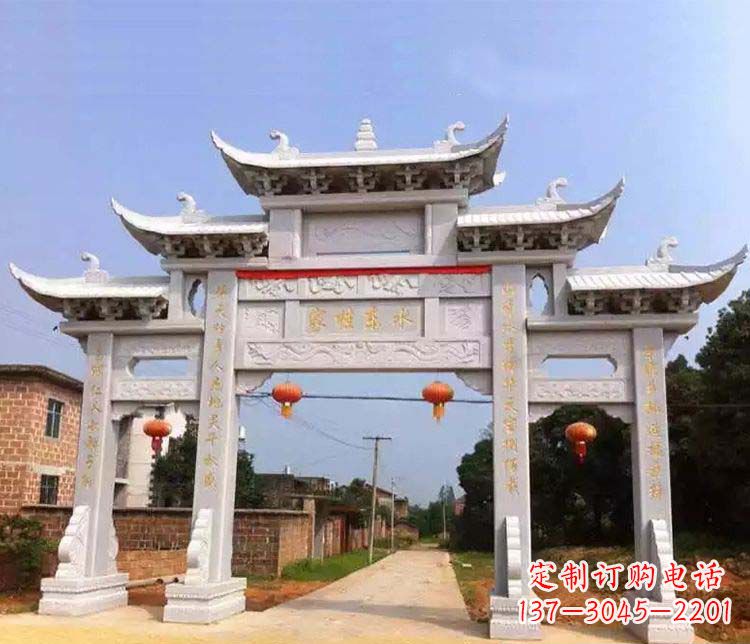 广西大理石牌坊石雕