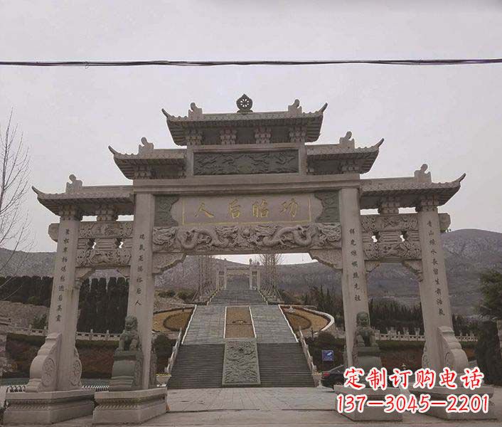广西大理石牌坊石雕,精美别致,艺术魅力无限
