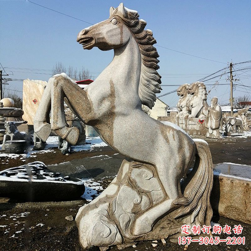 广西大理石生肖马雕塑