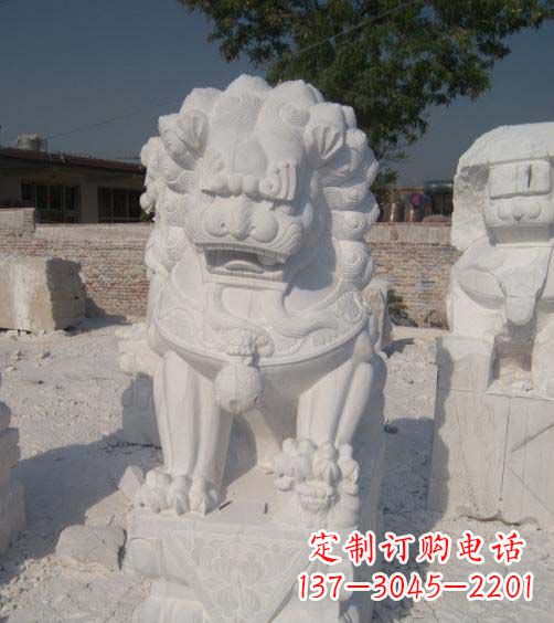 广西精美大理石狮子雕塑