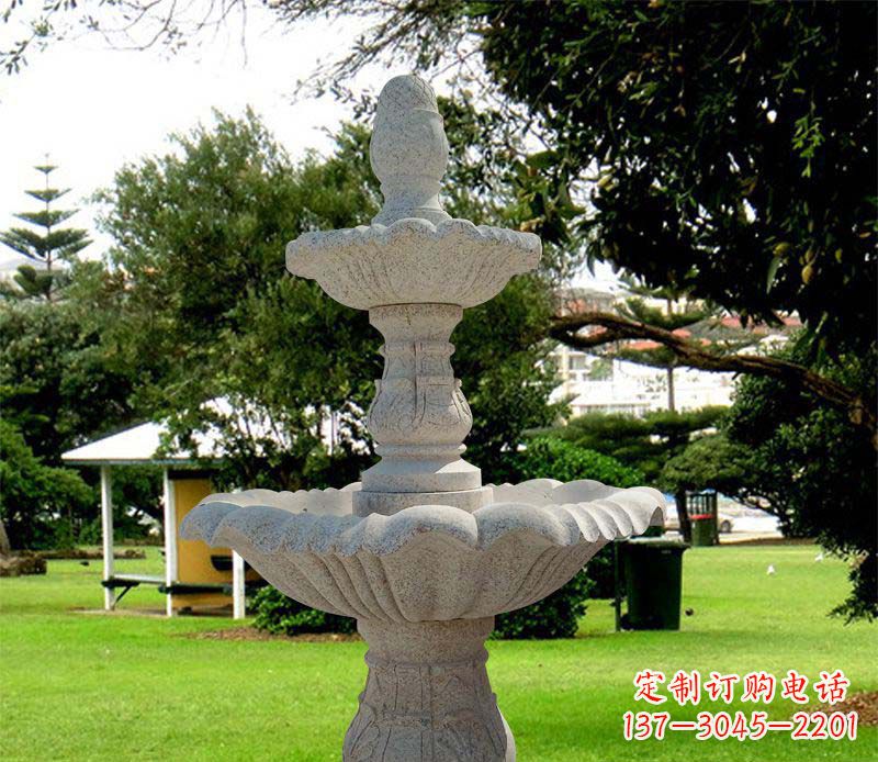 广西大理石双层喷泉雕塑,精美绝伦