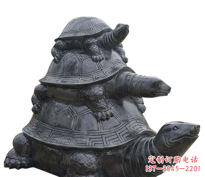 广西高品质大理石乌龟母子石雕