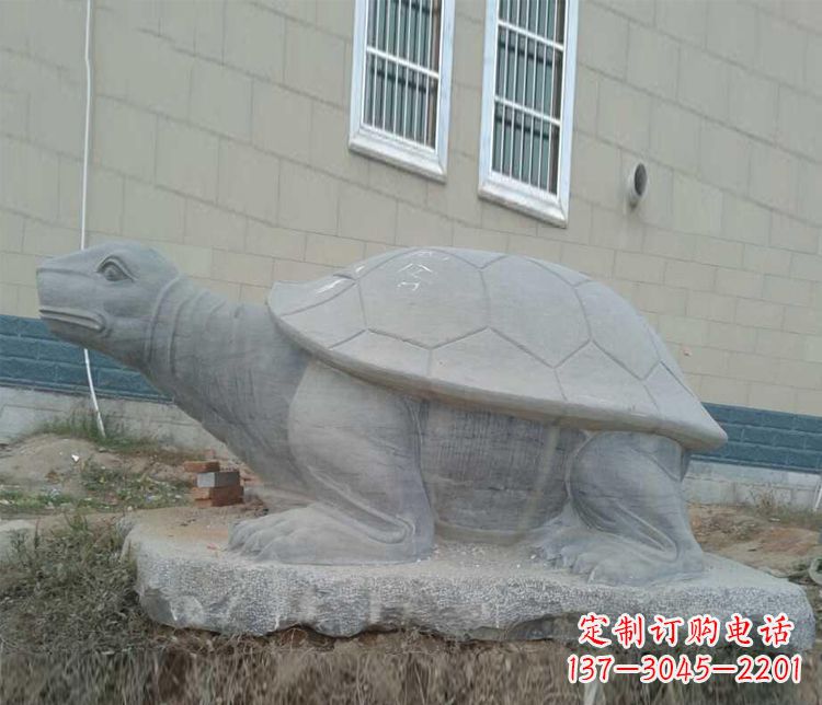广西大理石乌龟石雕精美的古典风格装饰