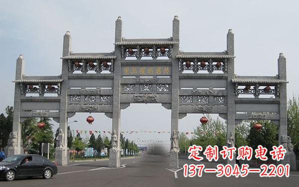 广西精美大理石牌坊雕塑