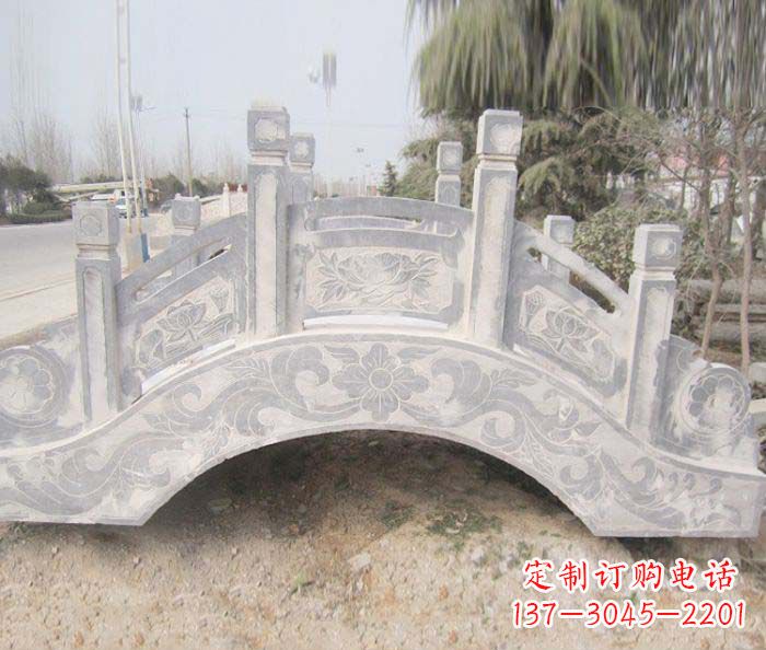 广西精美大理石小型拱桥石雕