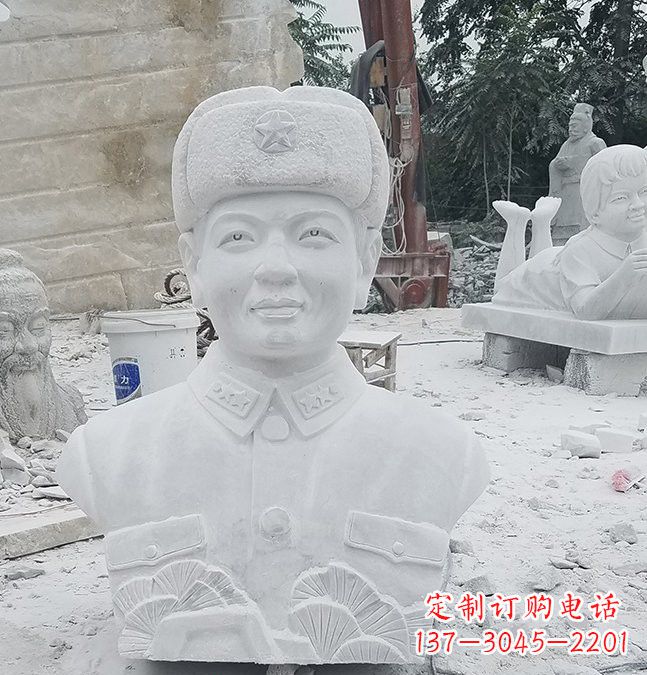 广西大理石校园雷锋头像雕塑