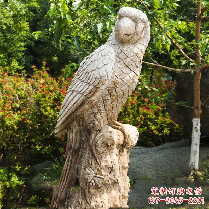 广西大理石鹦鹉雕塑,完美点缀生活空间