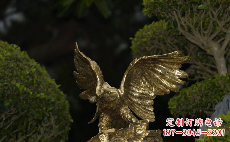 广西精美大鹏展翅老鹰铜雕