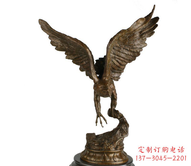 广西大鹏展翅老鹰铜雕 (2)