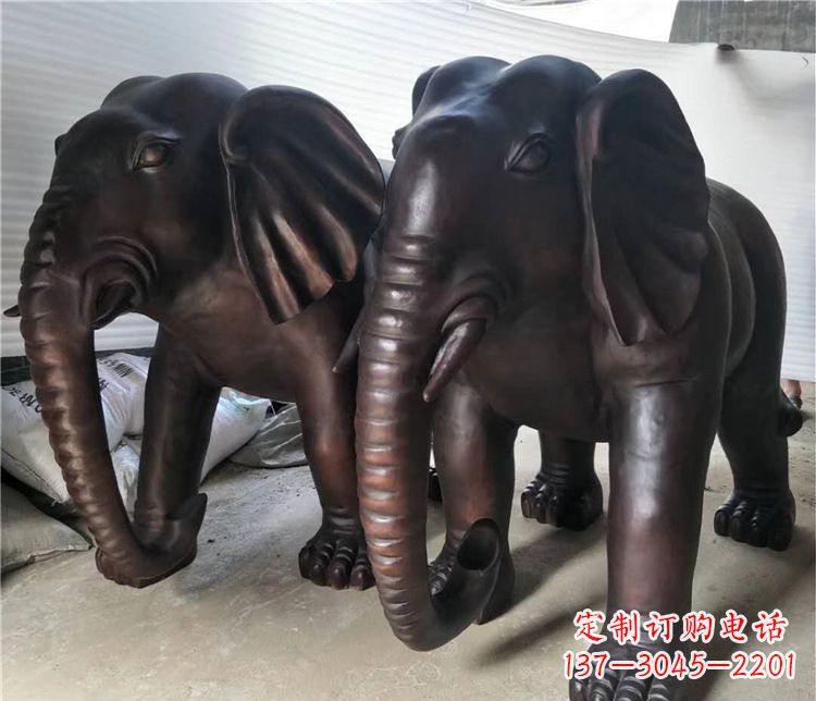 广西大象动物铜雕塑
