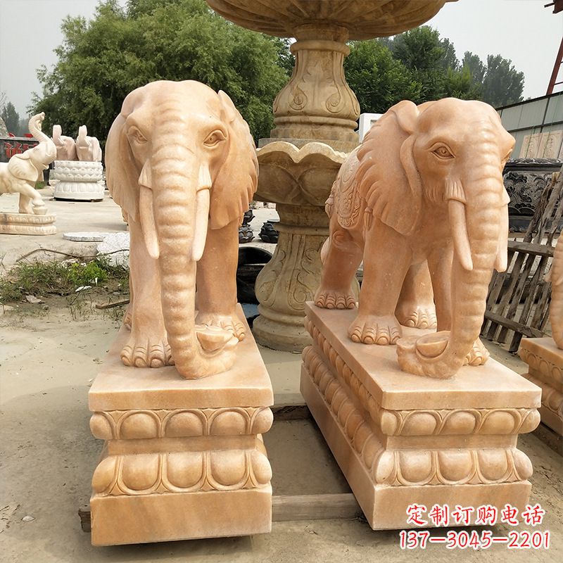 广西大象石雕艺术品