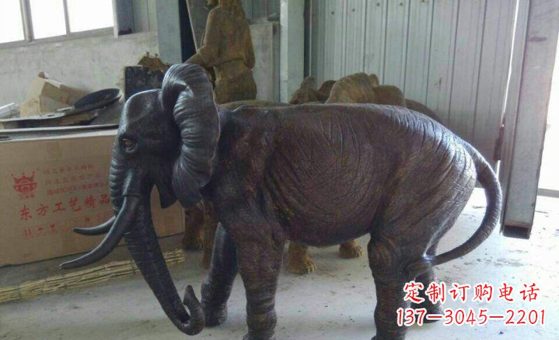 广西大象铜雕 动物雕塑