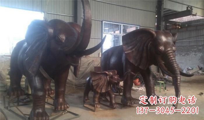 广西高品质大象铜雕塑