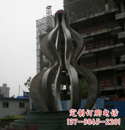 广西优雅大气的不锈钢葫芦雕塑