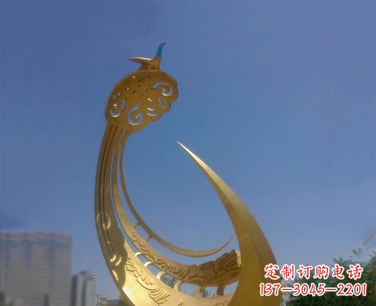 广西不锈钢创意凤凰雕塑