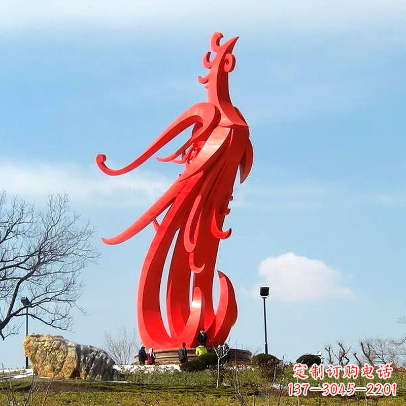广西凤凰不锈钢雕塑,增添景区魅力