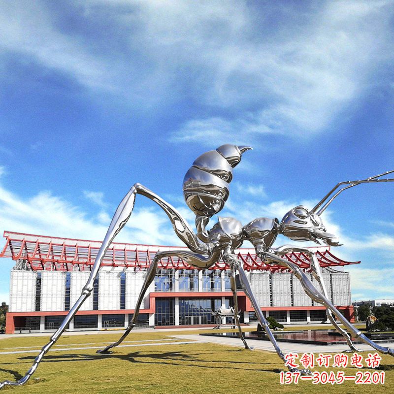 广西大型不锈钢蚂蚁雕塑精工制作,绵延传奇