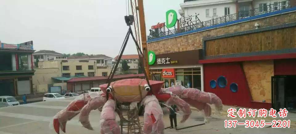 广西11英寸不锈钢螃蟹雕塑