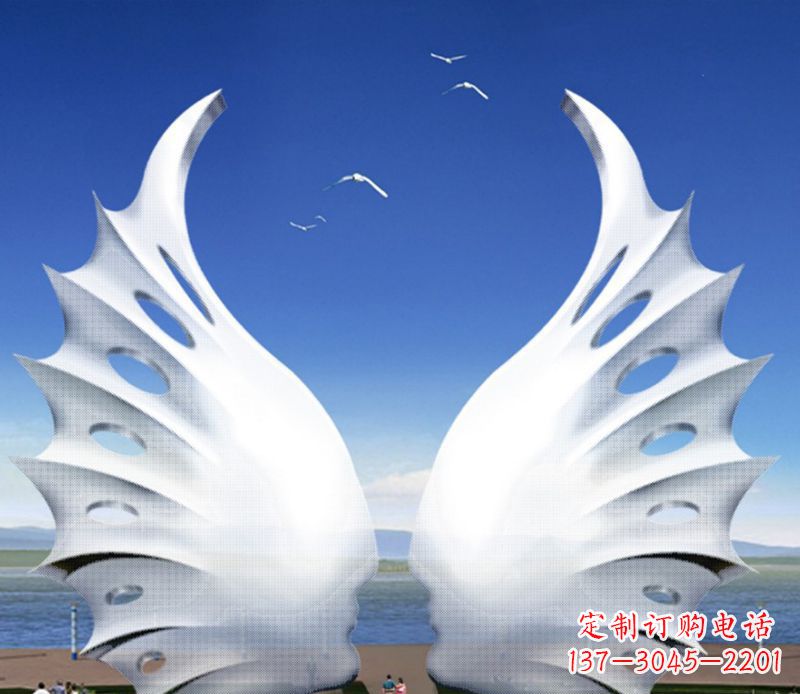 广西不锈钢翅膀雕塑