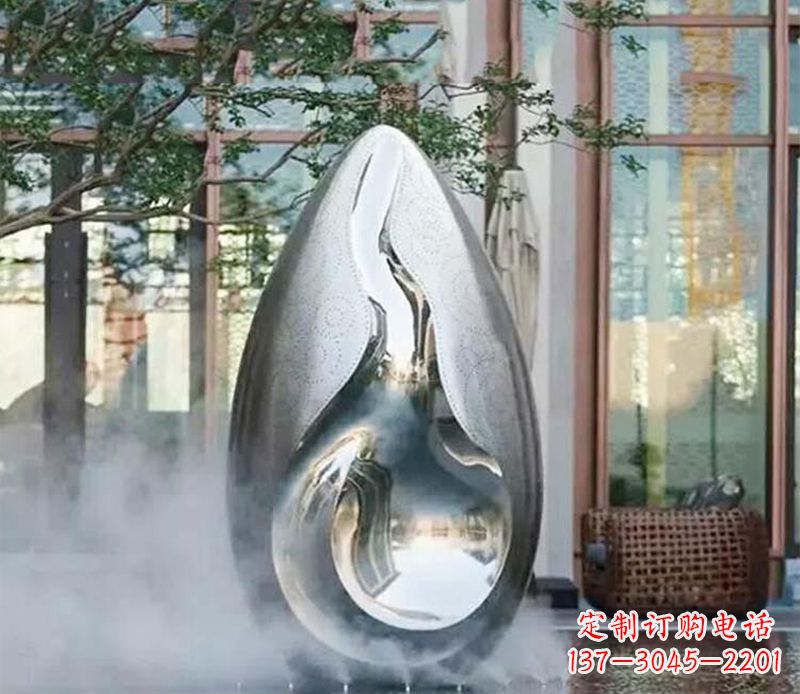 广西大型创意水滴公园景观雕塑