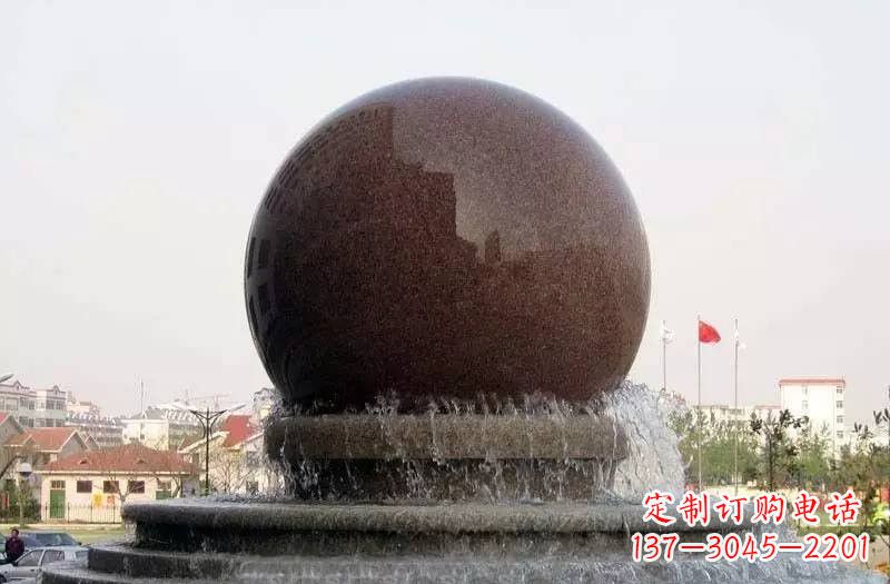 广西大型风水球喷泉石雕