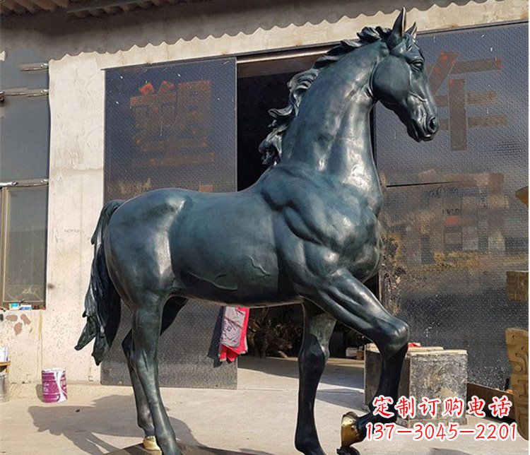 广西中领雕塑大型公园铸铜马雕塑