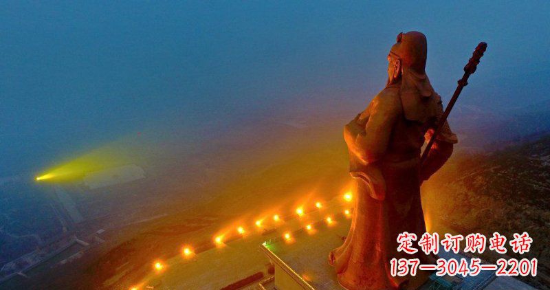 广西精美关公雕塑 林景观玻璃钢雕塑