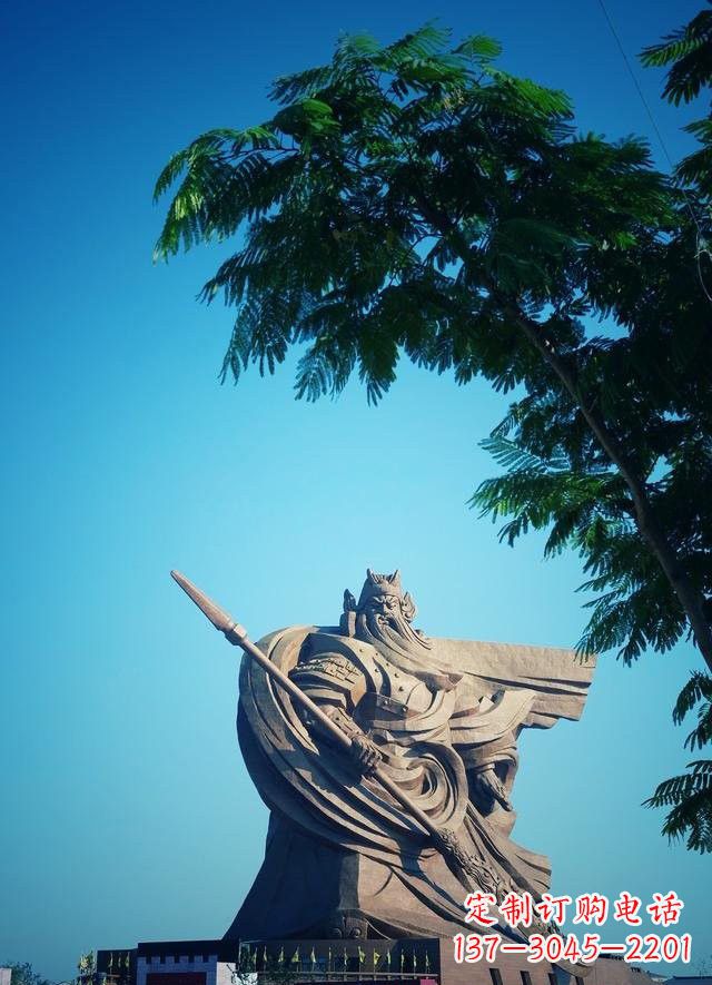 广西大型关公石雕 定制雕塑