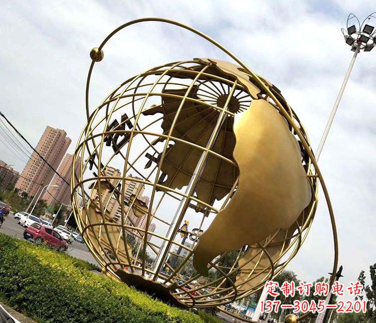 广西地球仪不锈钢雕塑拓宽视野,致敬世界
