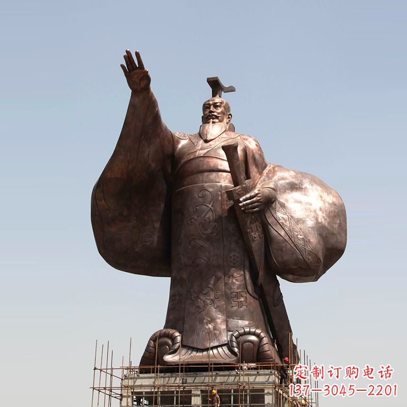 广西大型景区历史名人秦始皇铜雕景观塑像