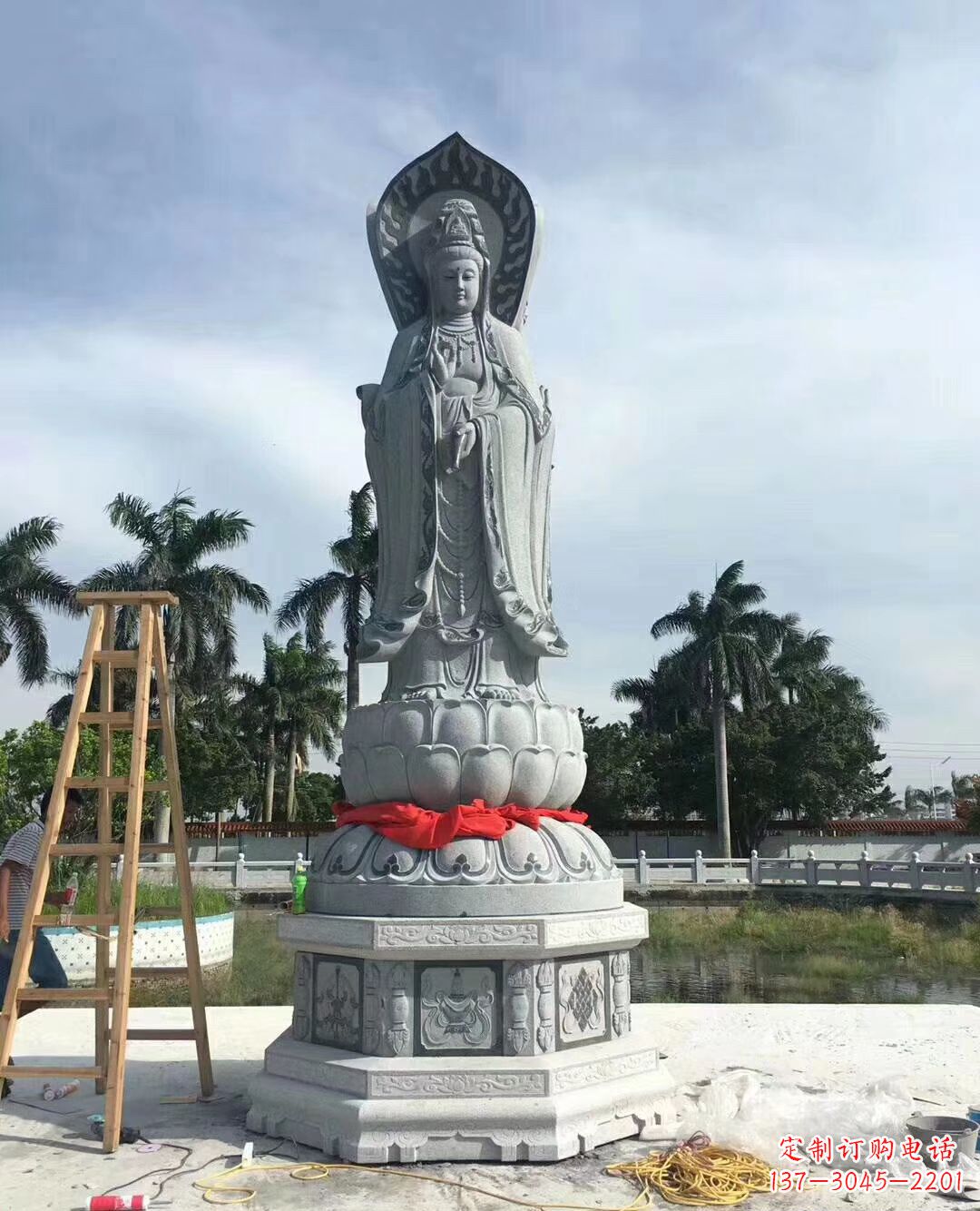 广西观音大型石雕摆件