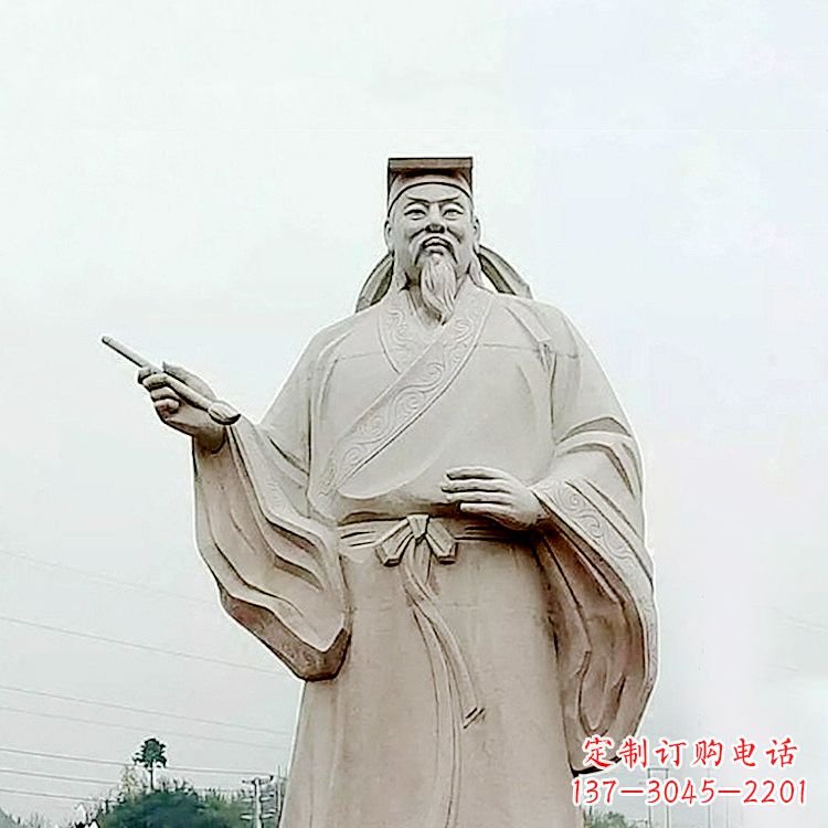 广西大型书圣王羲之景观石雕塑像