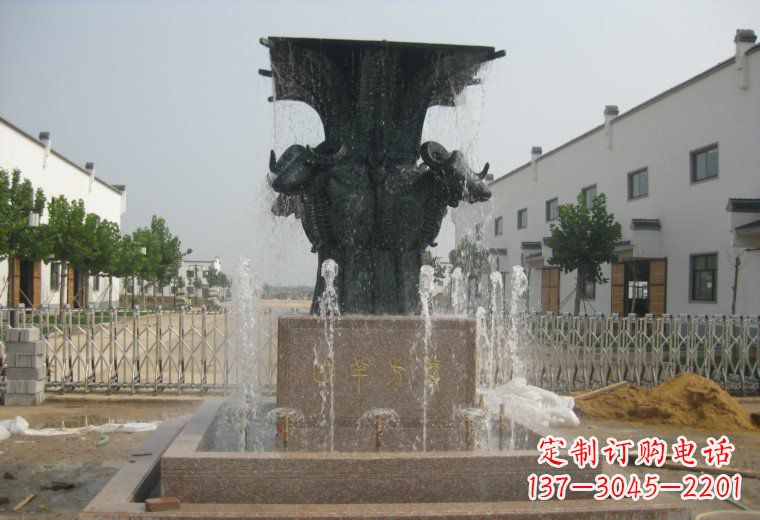 广西精美铜制喷泉雕塑