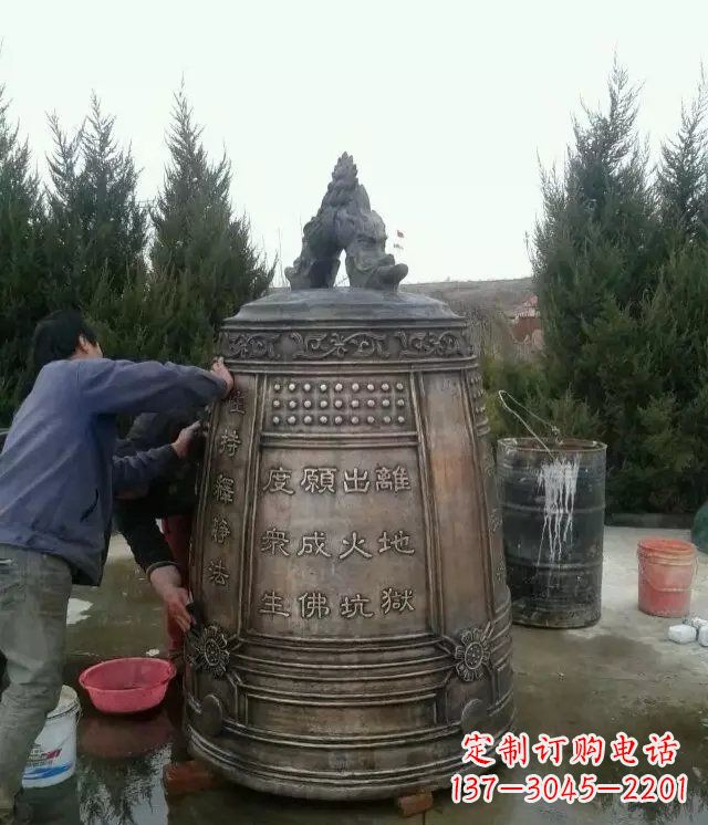 广西大型铜钟寺庙铜雕