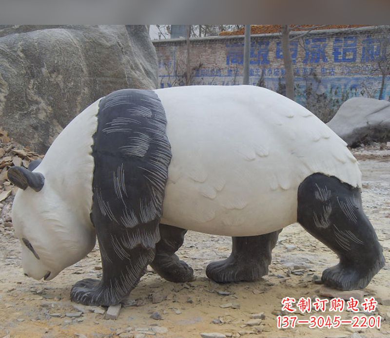 广西特色熊猫石雕定制