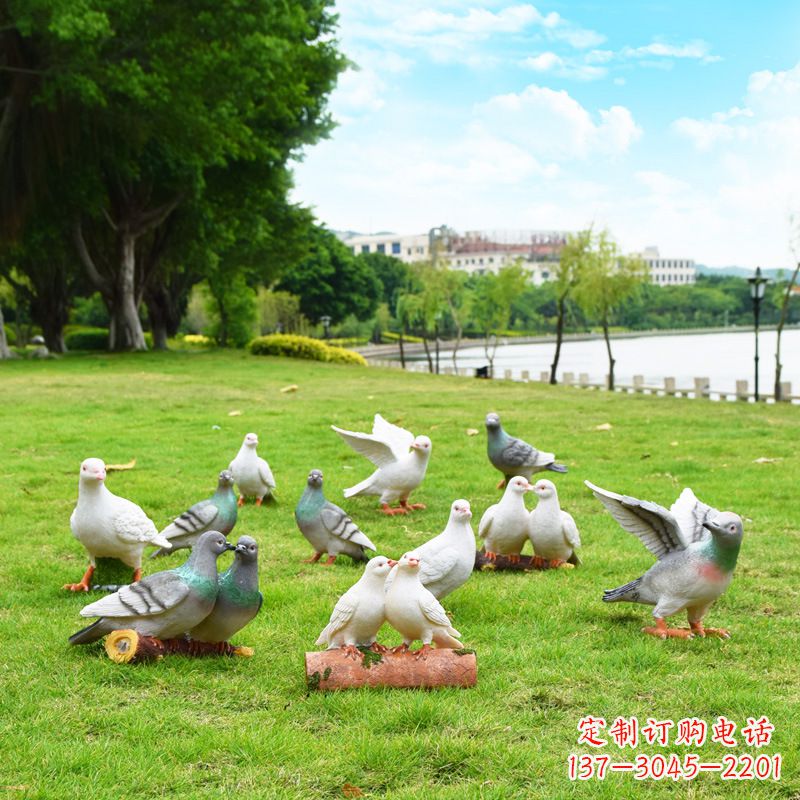 广西大学雕塑手举和平鸽