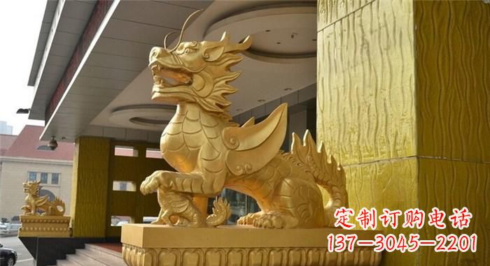 广西精美麒麟铜雕,展现神秘之美