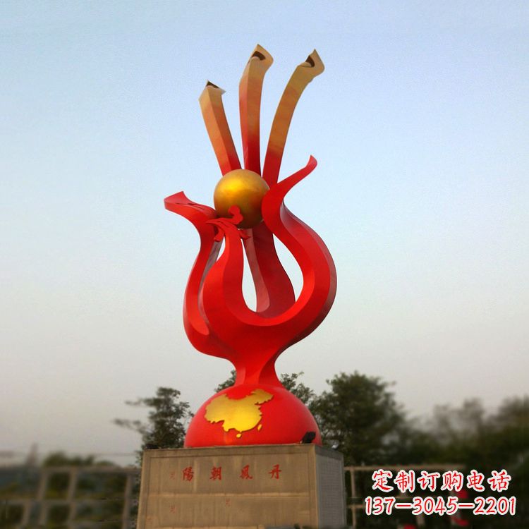 广西精美不锈钢凤凰雕塑