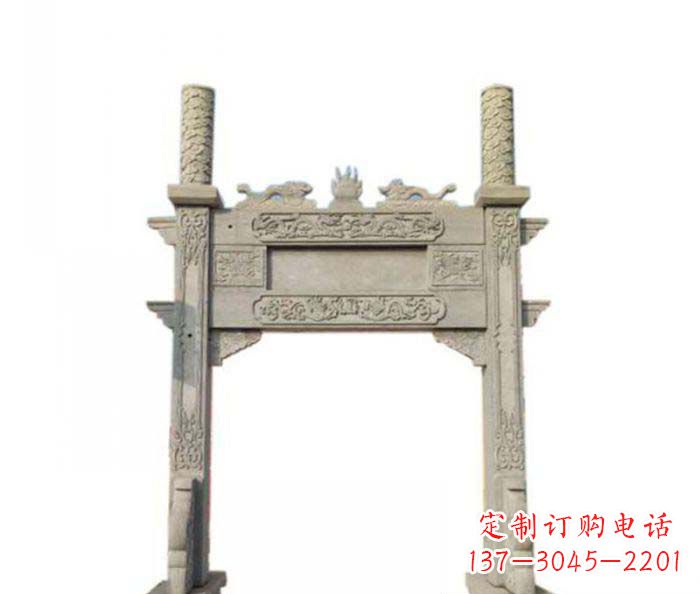 广西产品名称中领雕塑-牌坊石雕